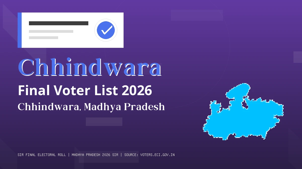 Chhindwara Final Voter List 2026 Madhya Pradesh