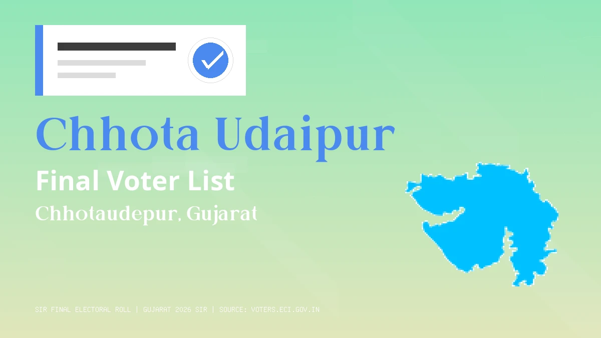 Chhota Udaipur Final Voter List Gujarat