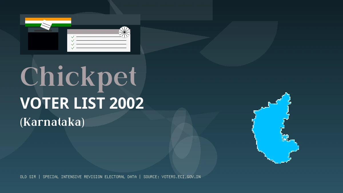 Chickpet Voter List 2002 PDF Download Karnataka