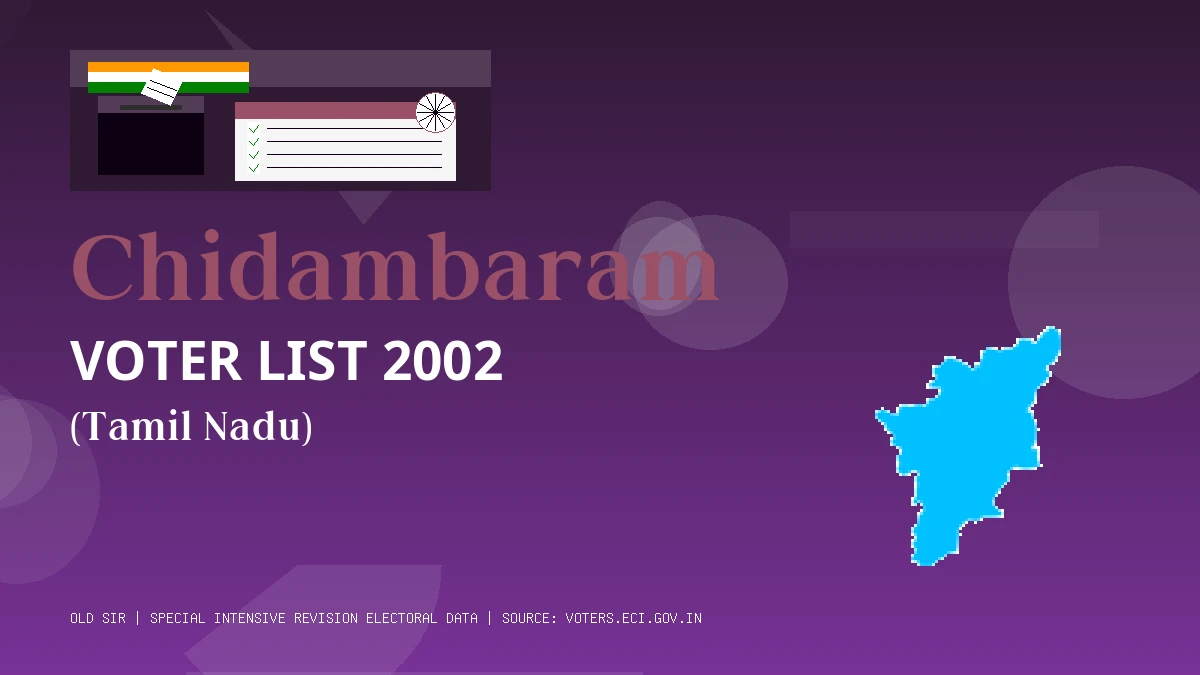Chidambaram Voter List 2002 PDF Download Tamil Nadu