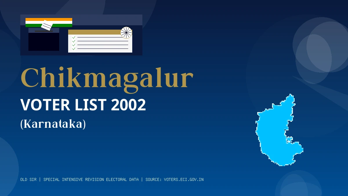 Chikmagalur Voter List 2002 PDF Download Karnataka