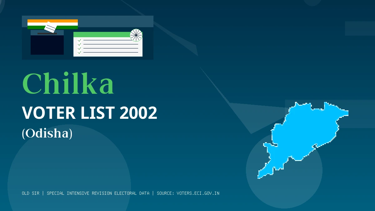 Chilka Voter List 2002 PDF Download Odisha