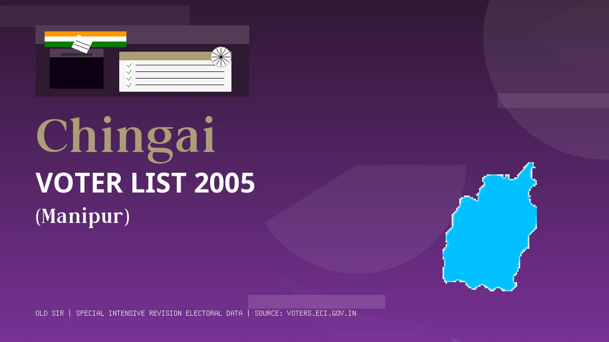 Chingai Voter List 2005 PDF Download Manipur