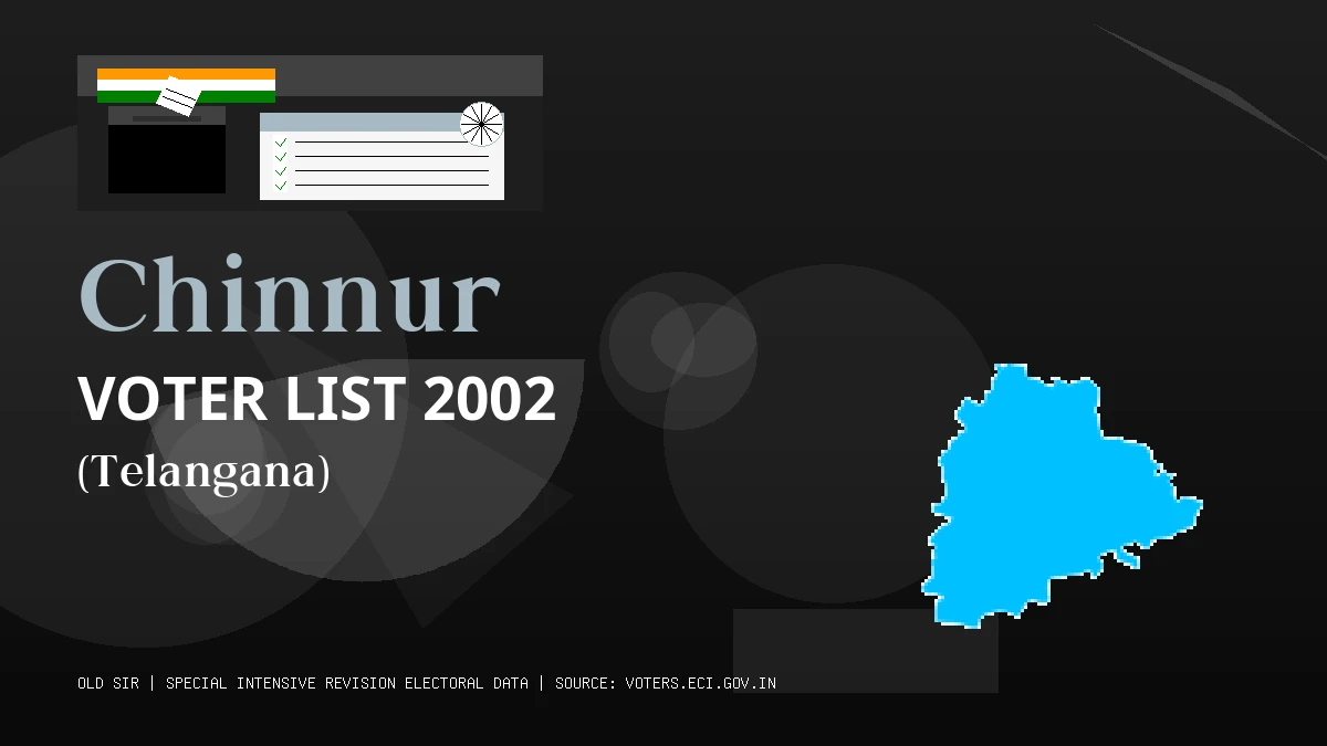 Chinnur Voter List 2002 PDF Download Telangana