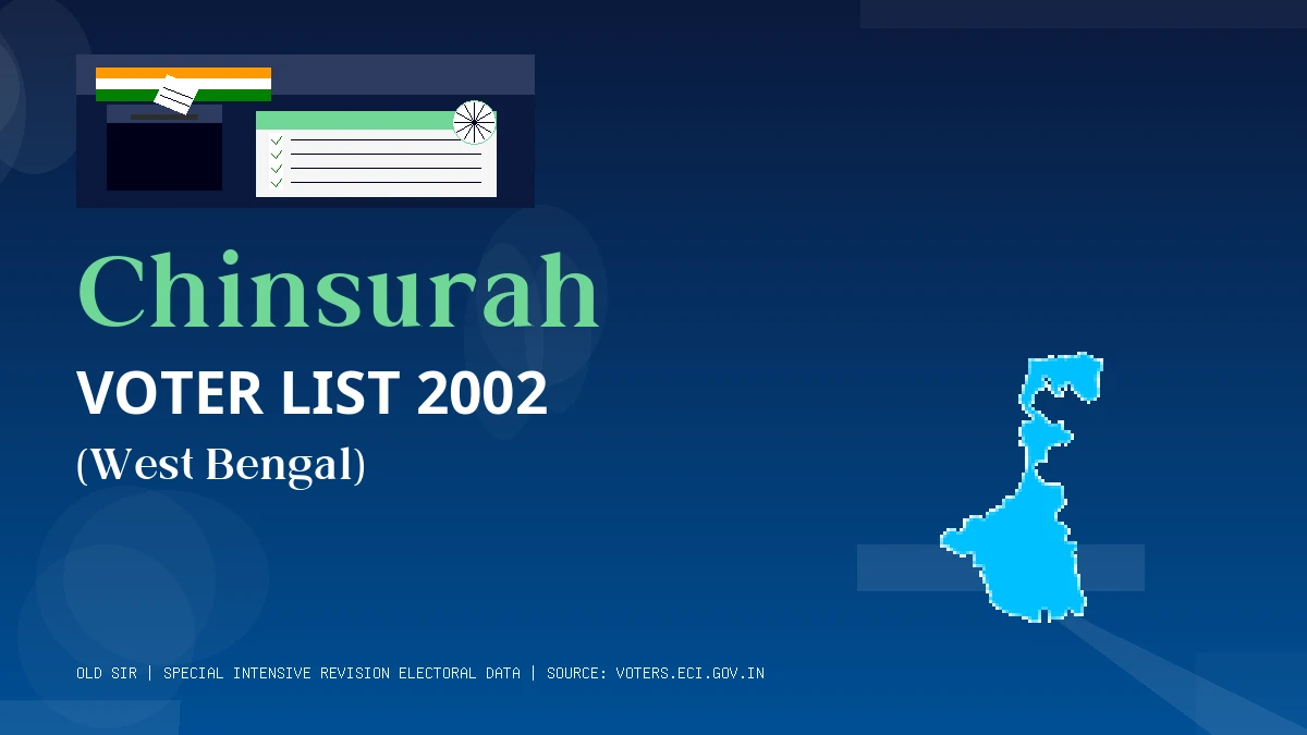 Chinsurah Voter List 2002 PDF Download West Bengal