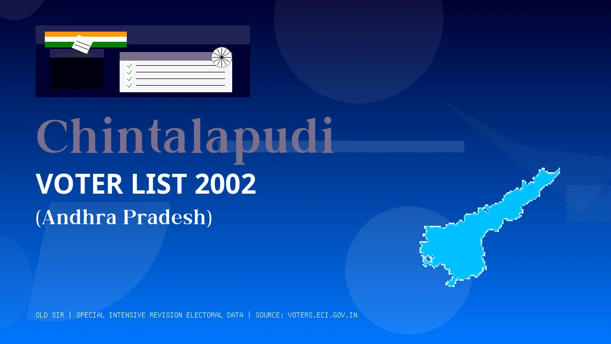 Chintalapudi Voter List 2002 PDF Download Andhra Pradesh