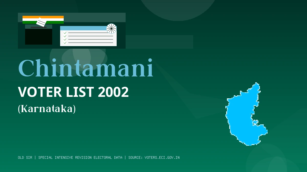 Chintamani Voter List 2002 PDF Download Karnataka