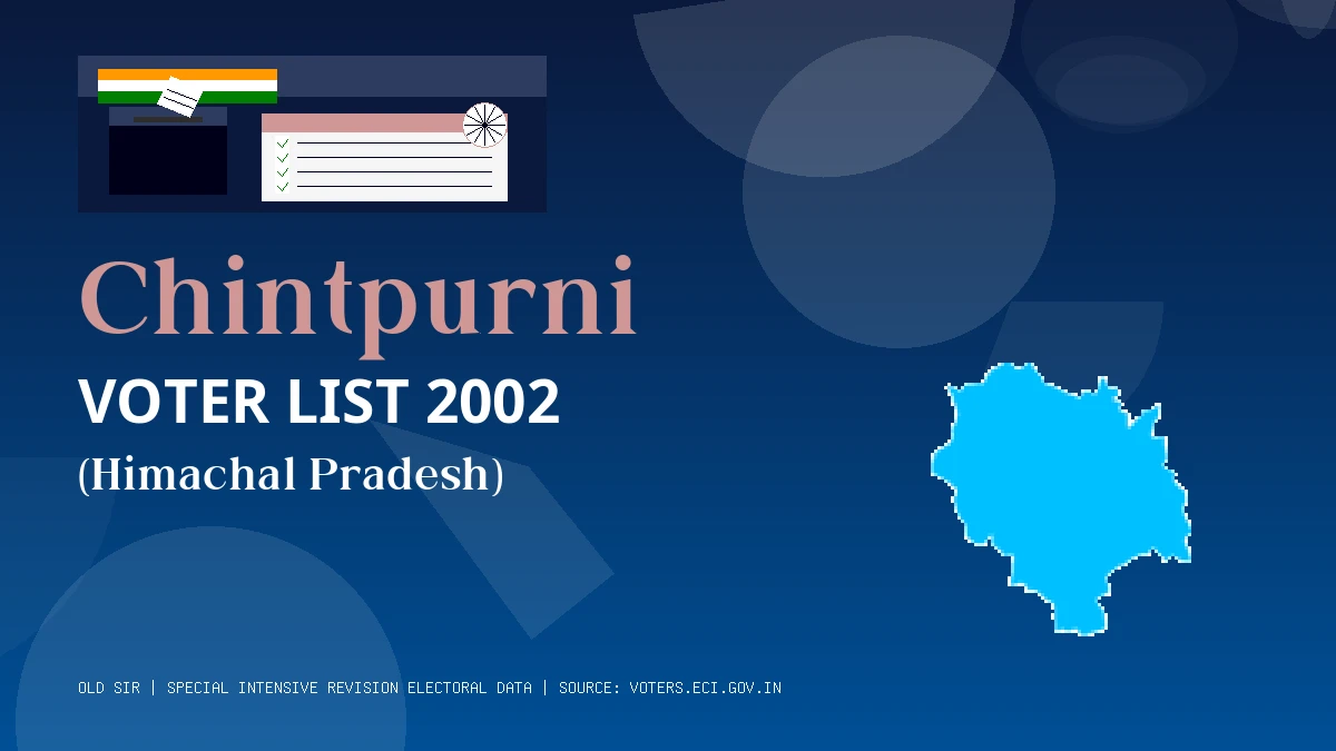 Chintpurni Voter List 2002 PDF Download Himachal Pradesh