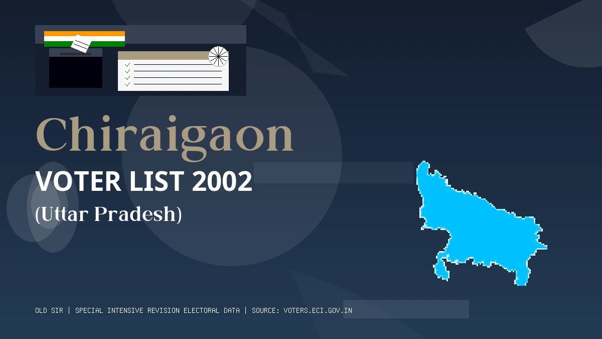 Chiraigaon Voter List 2002 PDF Download Uttar Pradesh