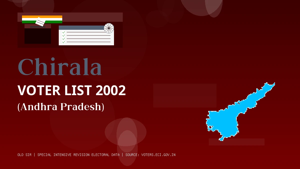Chirala Voter List 2002 PDF Download Andhra Pradesh