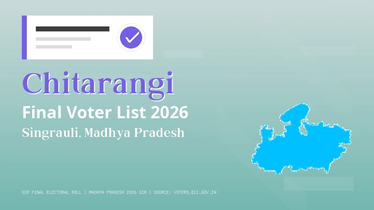 Chitarangi Final Voter List 2026 Madhya Pradesh