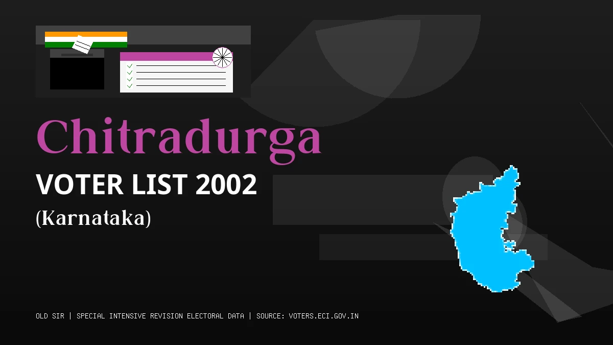 Chitradurga Voter List 2002 PDF Download Karnataka