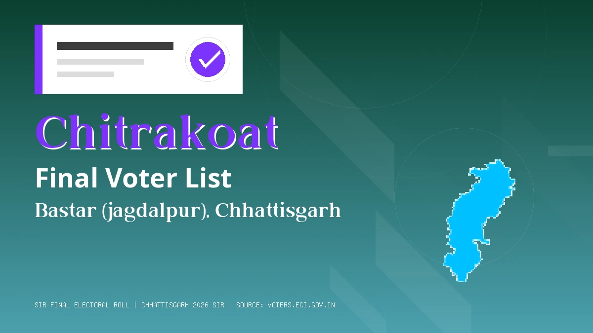 Chitrakoat Final Voter List Chhattisgarh
