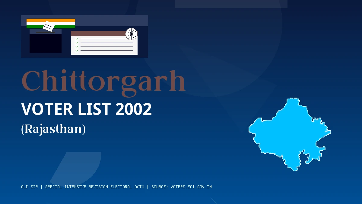 Chittorgarh Voter List 2002 PDF Download Rajasthan