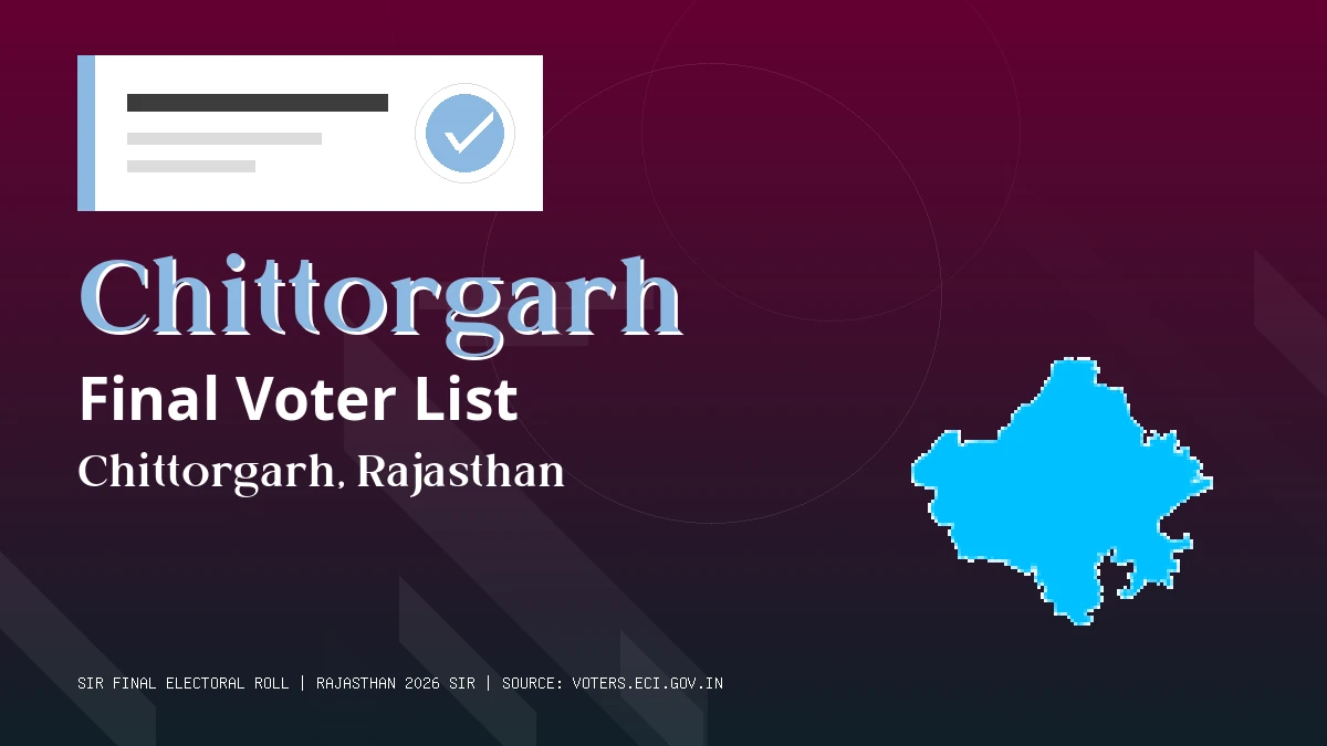 Chittorgarh Final Voter List Rajasthan