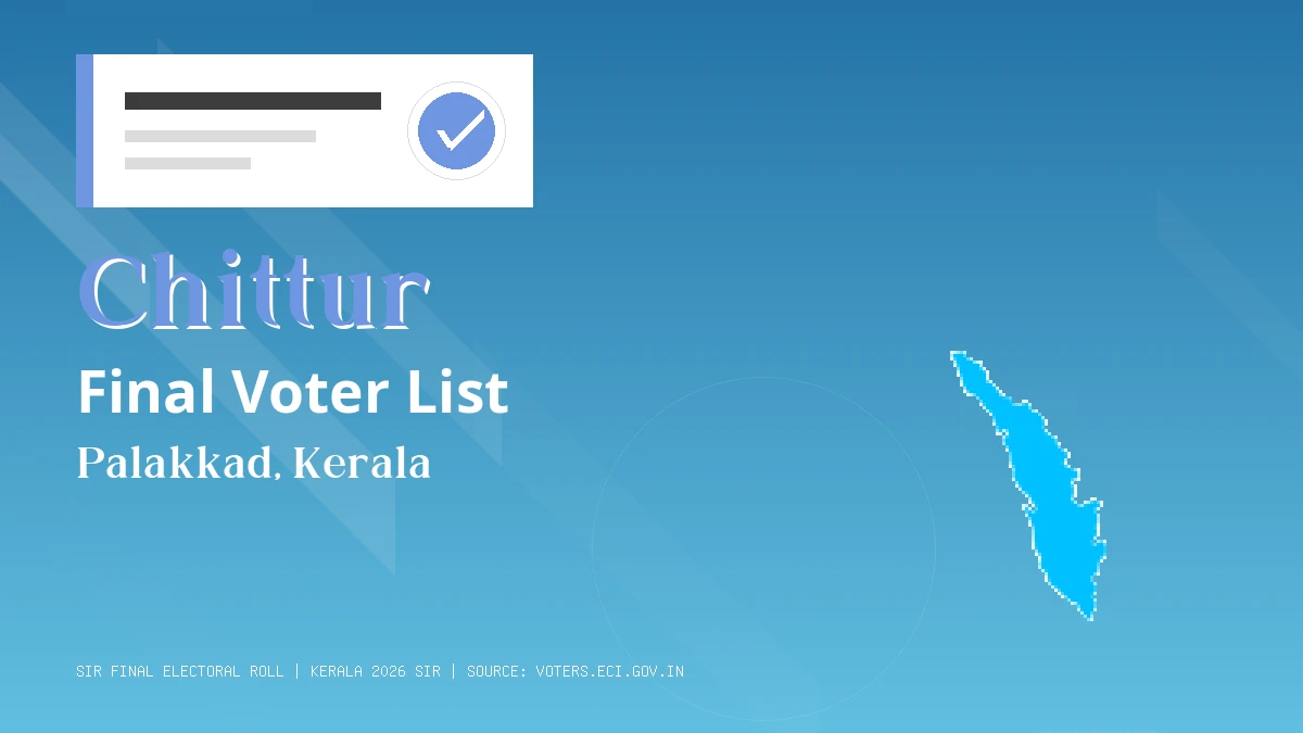 Chittur Final Voter List Kerala