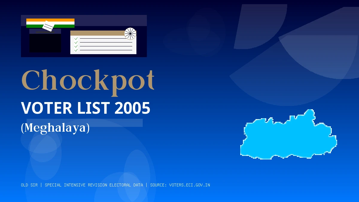 Chockpot Voter List 2005 PDF Download Meghalaya