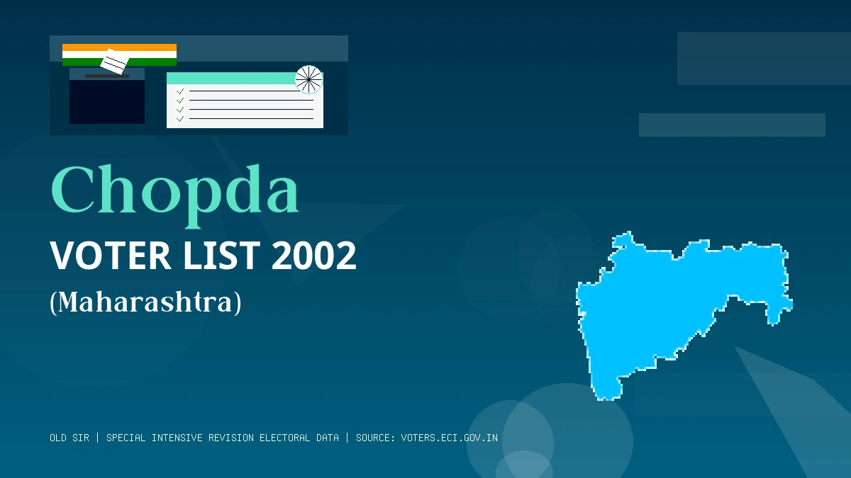 Chopda Voter List 2002 PDF Download Maharashtra