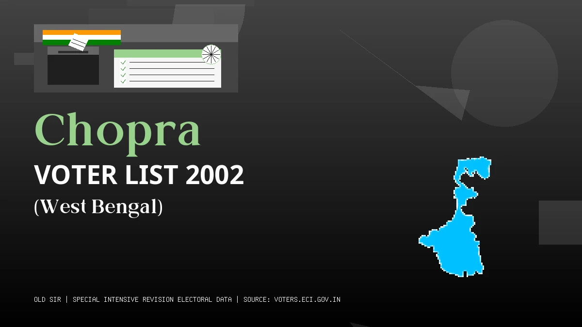 Chopra Voter List 2002 PDF Download West Bengal
