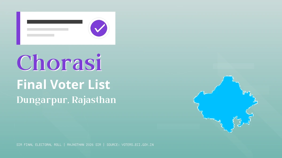 Chorasi Final Voter List Rajasthan