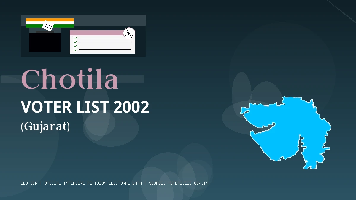 Chotila Voter List 2002 PDF Download Gujarat