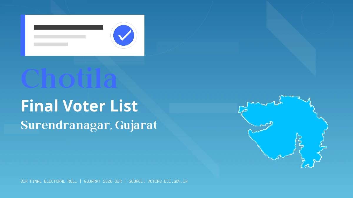 Chotila Final Voter List Gujarat