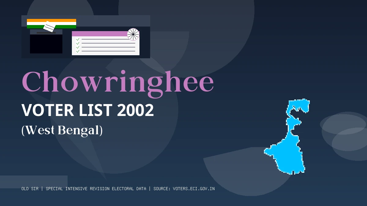 Chowringhee Voter List 2002 PDF Download West Bengal