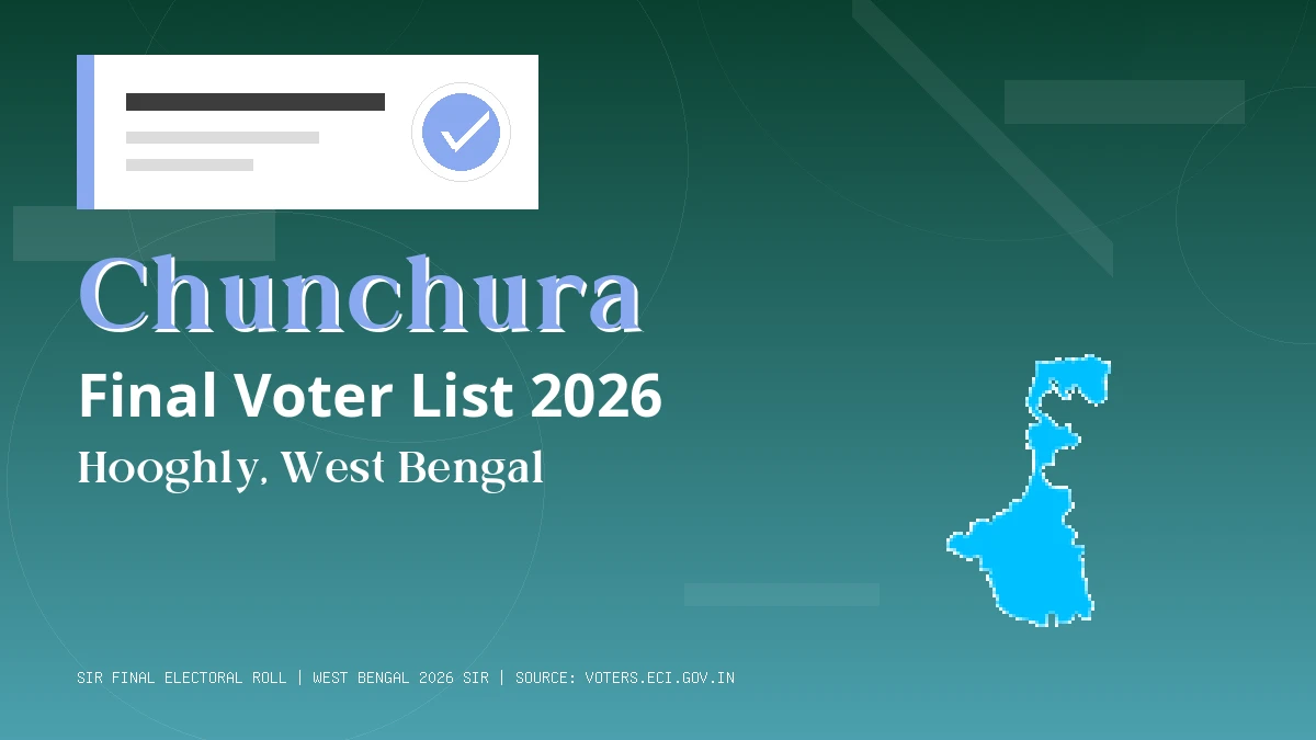 Chunchura Final Voter List 2026 West Bengal