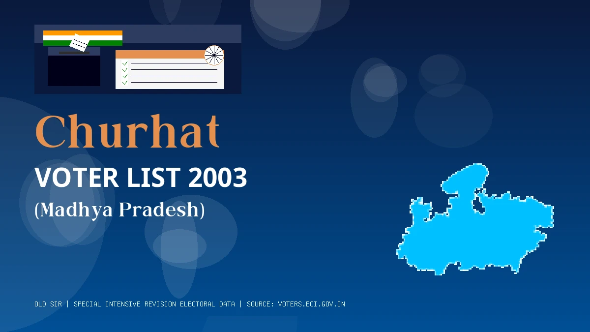 Churhat Voter List 2003 PDF Download Madhya Pradesh