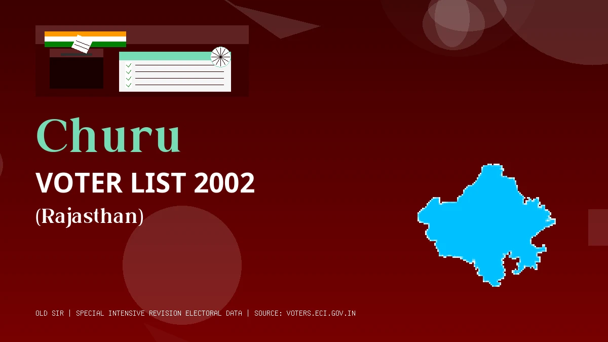 Churu Voter List 2002 PDF Download Rajasthan