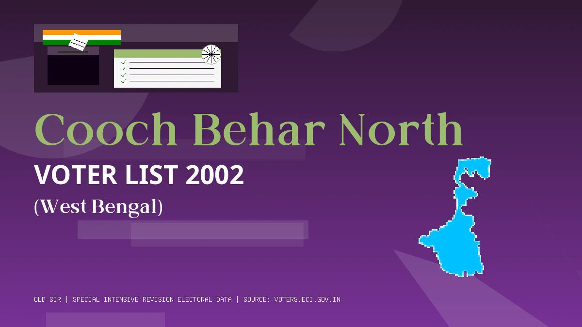 Cooch Behar North Voter List 2002 PDF Download West Bengal