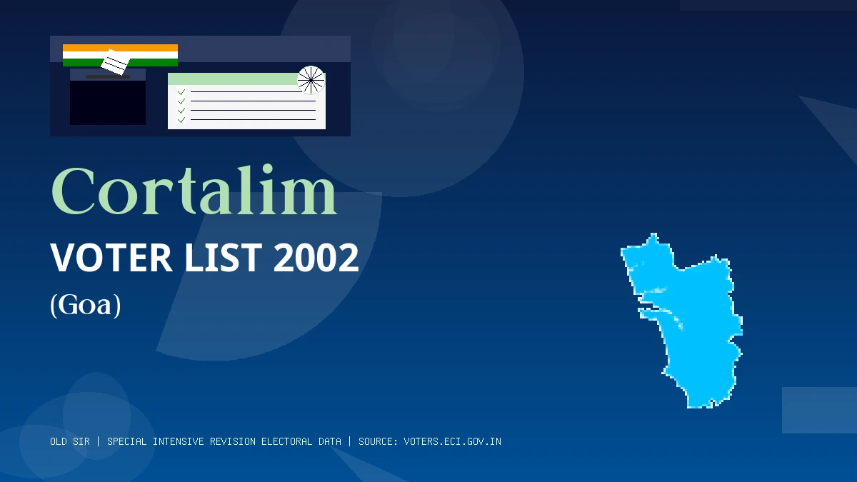 Cortalim Voter List 2002 PDF Download Goa