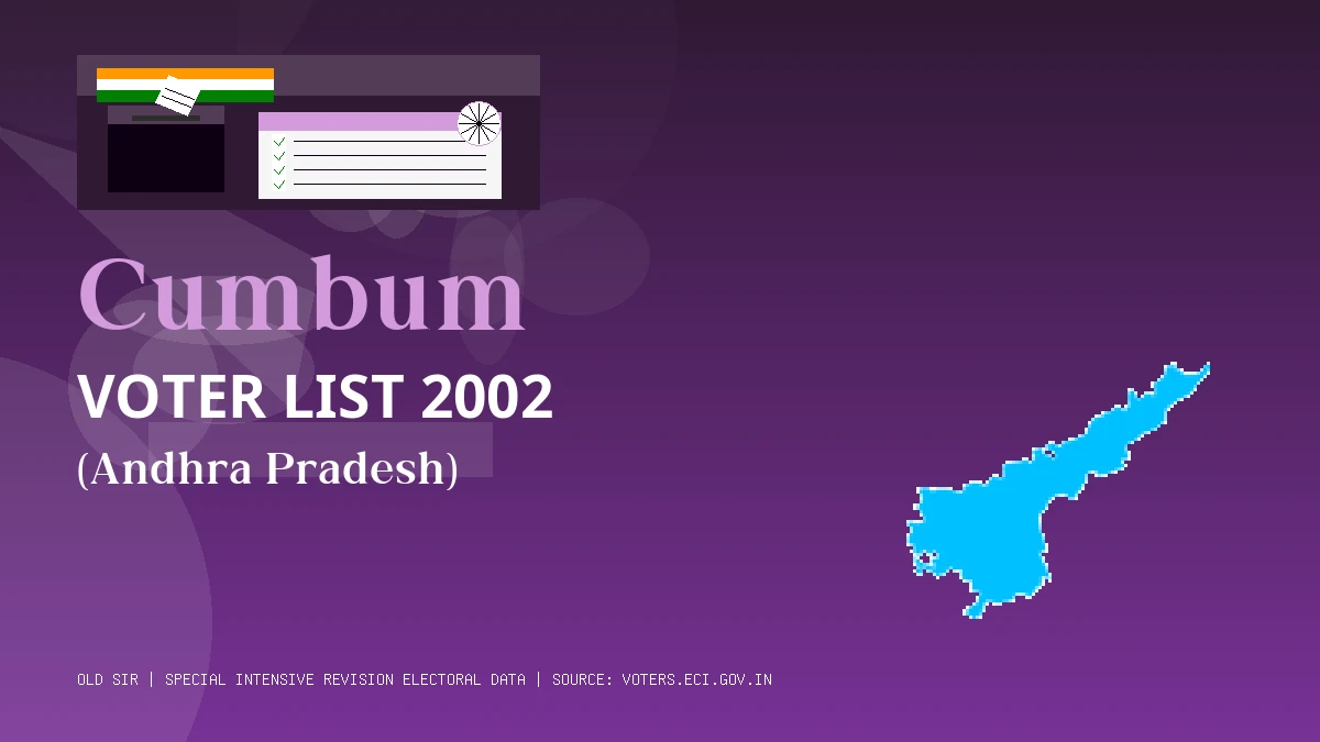 Cumbum Voter List 2002 PDF Download Andhra Pradesh