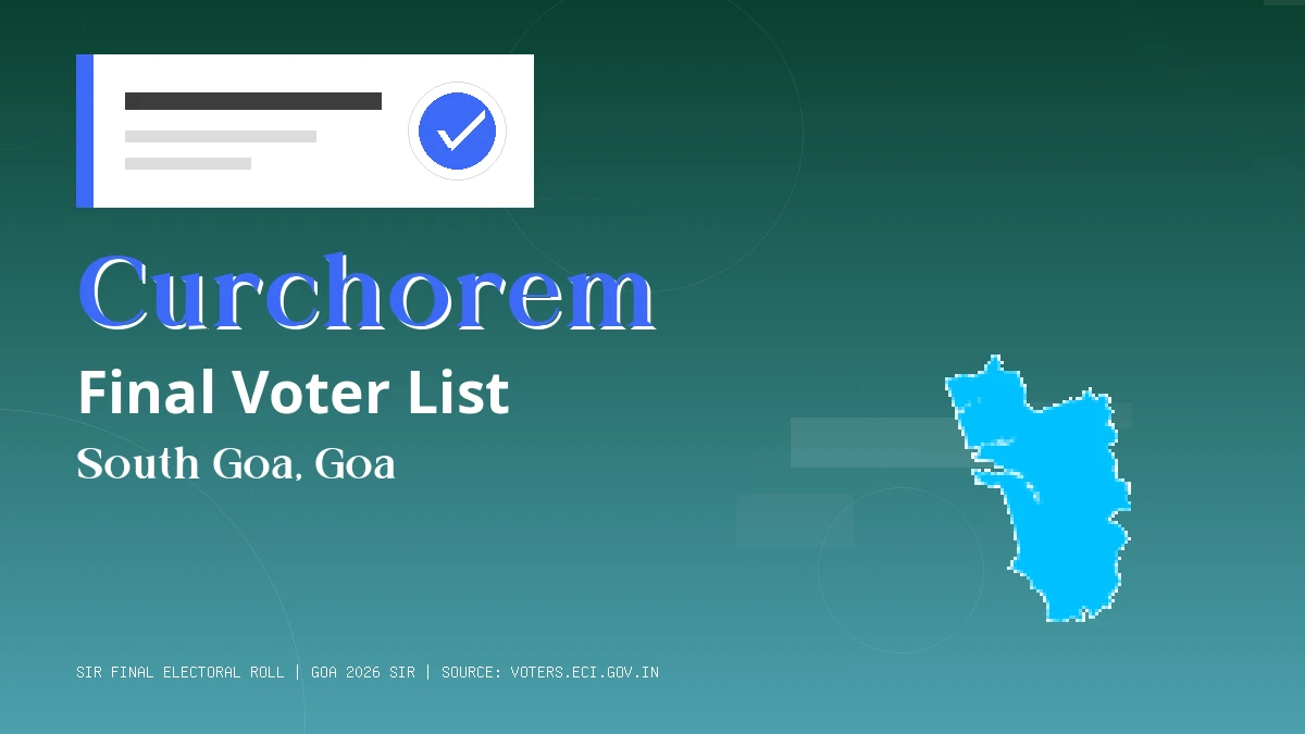 Curchorem Final Voter List Goa
