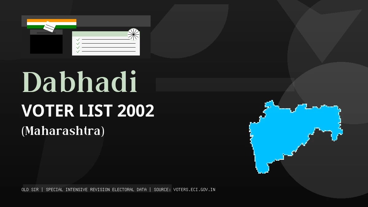 Dabhadi Voter List 2002 PDF Download Maharashtra