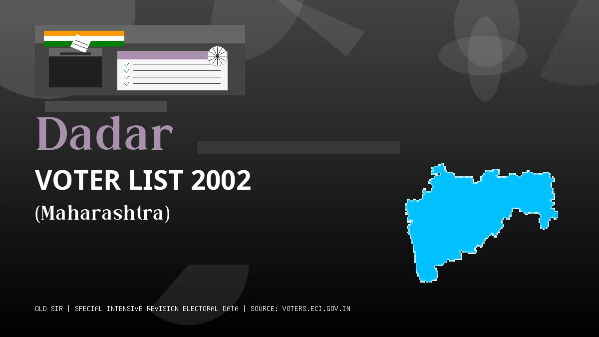Dadar Voter List 2002 PDF Download Maharashtra
