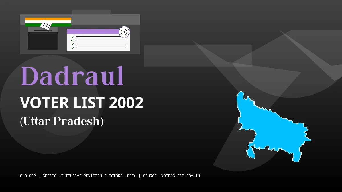 Dadraul Voter List 2002 PDF Download Uttar Pradesh