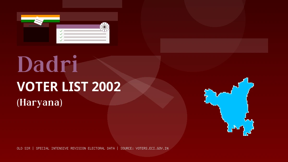 Dadri Voter List 2002 PDF Download Haryana
