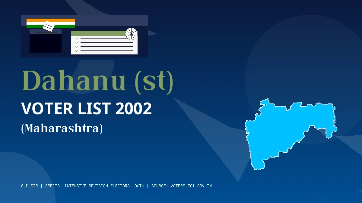 Dahanu (st) Voter List 2002 PDF Download Maharashtra