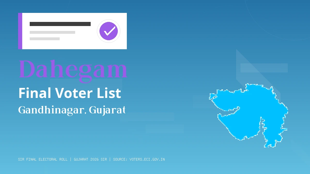 Dahegam Final Voter List Gujarat