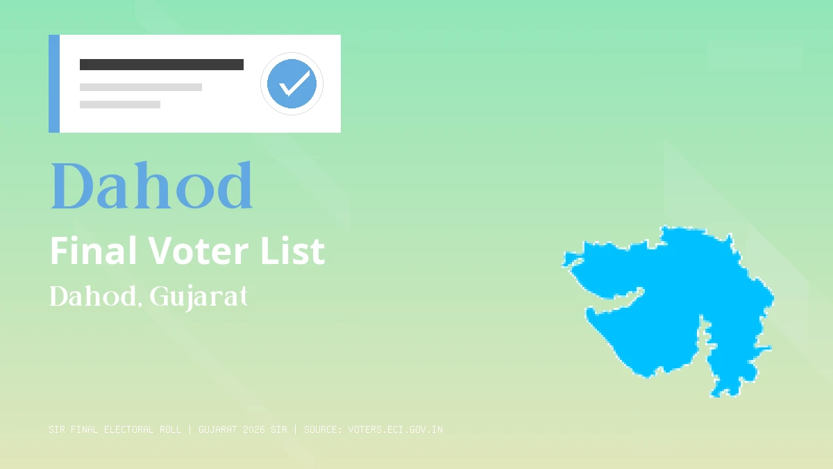 Dahod Final Voter List Gujarat