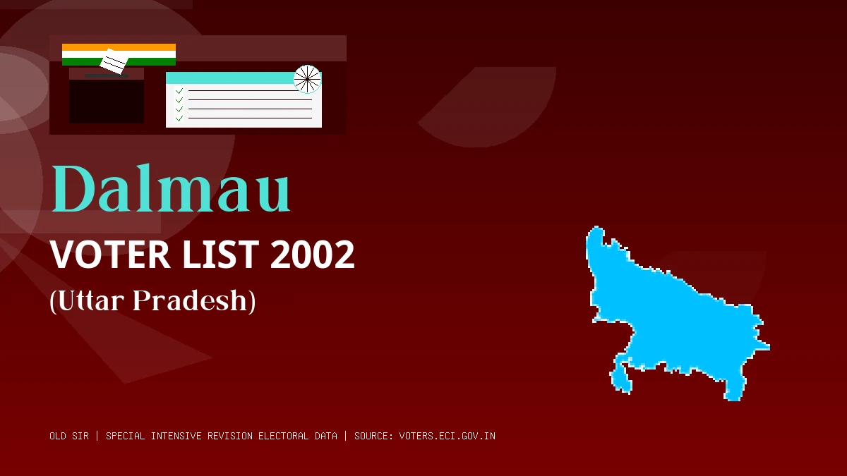 Dalmau Voter List 2002 PDF Download Uttar Pradesh
