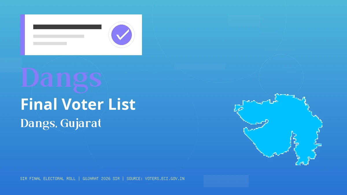 Dangs Final Voter List Gujarat