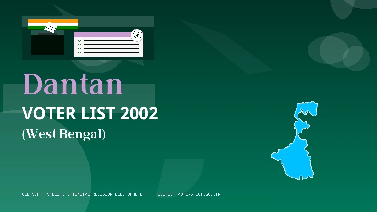 Dantan Voter List 2002 PDF Download West Bengal