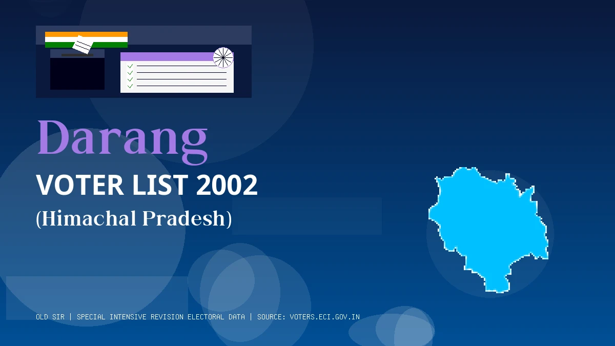 Darang Voter List 2002 PDF Download Himachal Pradesh