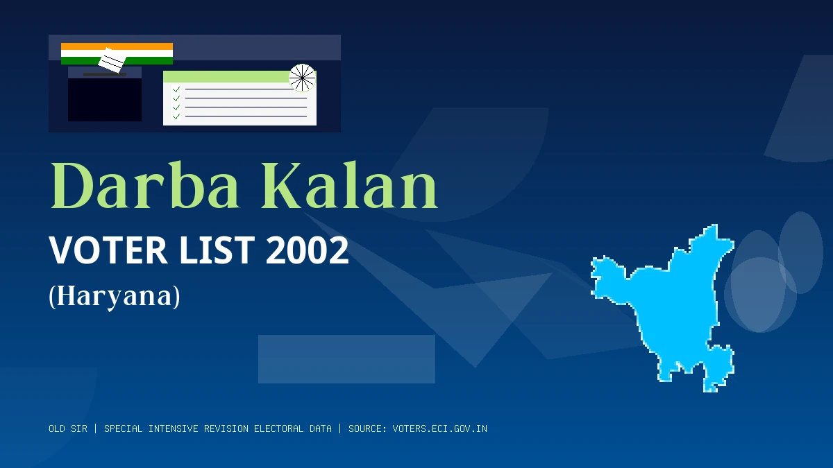 Darba Kalan Voter List 2002 PDF Download Haryana