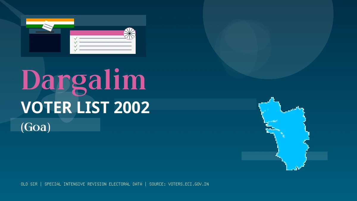 Dargalim Voter List 2002 PDF Download Goa