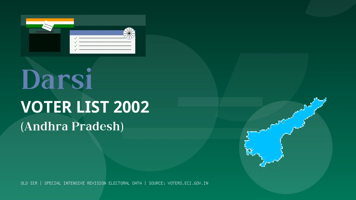Darsi Voter List 2002 PDF Download Andhra Pradesh