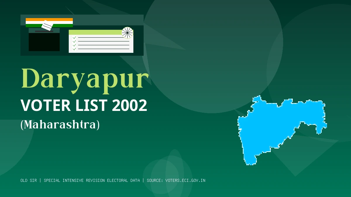 Daryapur Voter List 2002 PDF Download Maharashtra