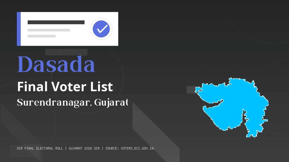 Dasada Final Voter List Gujarat